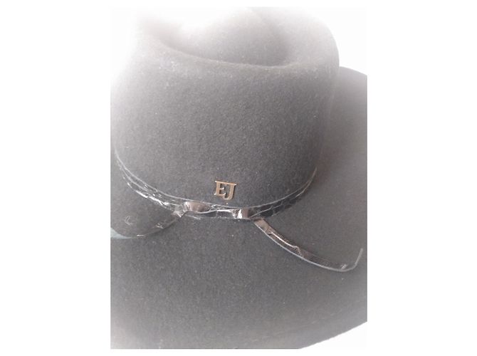 Autre Marque Cappello fedora in lana nero - vista 9