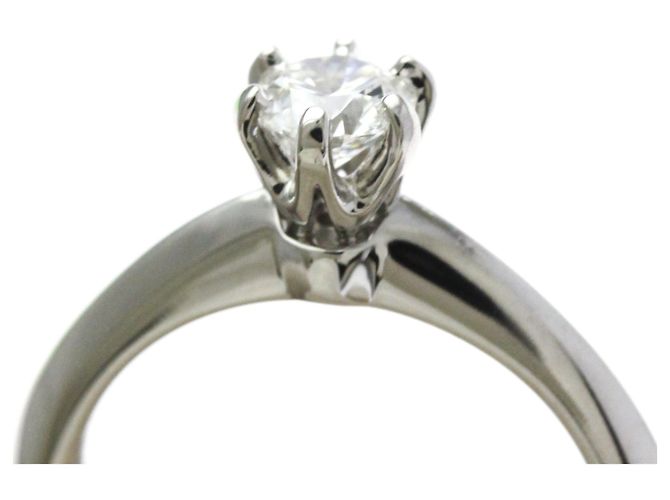 Tiffany & Co Tiffany Solitär-Diamantring aus Platin Silber - Ansicht 10