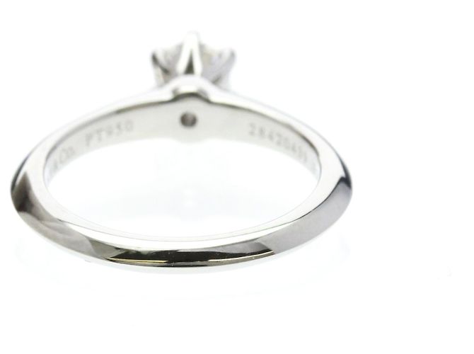 Tiffany & Co Tiffany Solitär-Diamantring aus Platin Silber - Ansicht 3