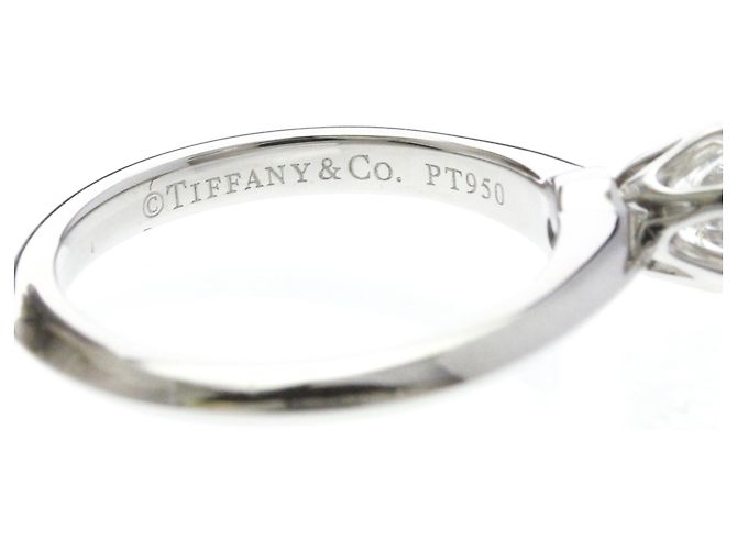 Tiffany & Co Tiffany Solitär-Diamantring aus Platin Silber - Ansicht 7
