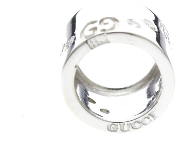 Pendente Gucci Icon in oro bianco e diamanti Argento - vista 3