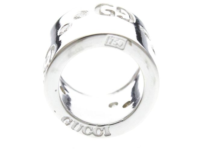 Pendente Gucci Icon in oro bianco e diamanti Argento - vista 4
