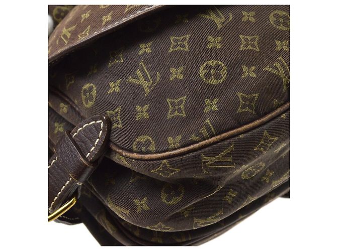 Louis Vuitton Saumur Mini Lin 30 Marrone - vista 7