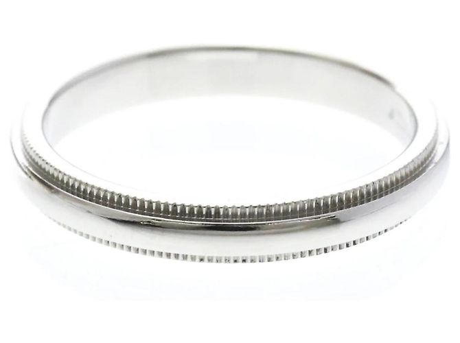 Tiffany & Co. Classic Milgrain Ring Platinum 3.9mm Silber - Ansicht 2