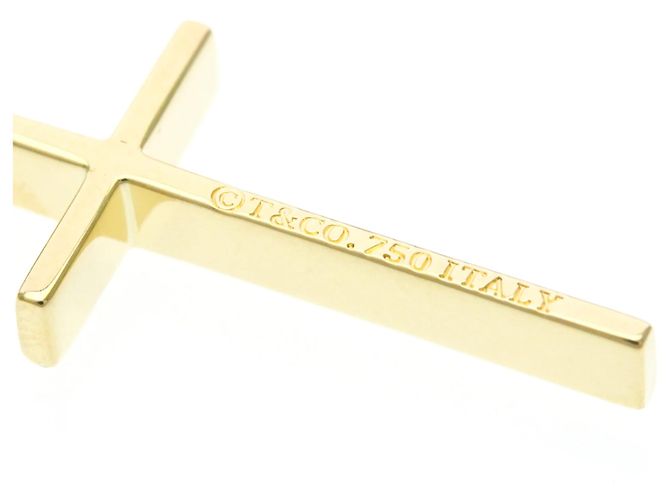 Pendentif Croix Tiffany & Co. Or Jaune 18K Doré - vue 6