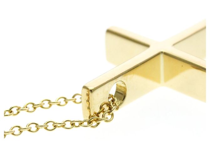 Pendentif Croix Tiffany & Co. Or Jaune 18K Doré - vue 7