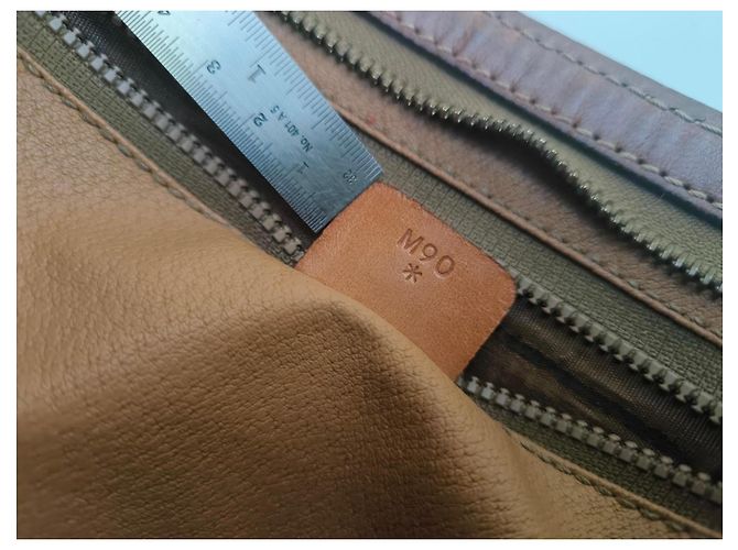 Pouch Céline Maclen in tela rivestita e pelle Marrone - vista 7