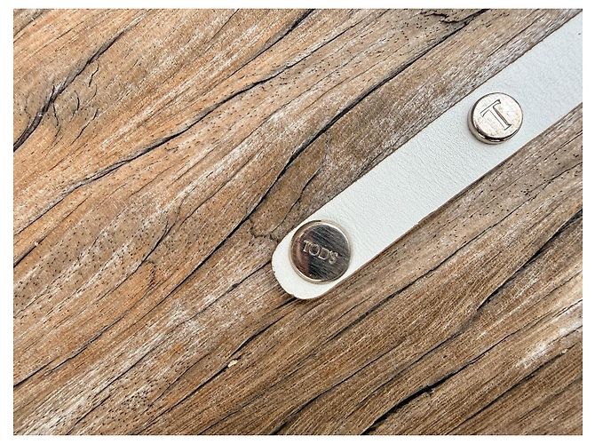 Tod's Bracciale a Doppio Giro in Pelle Bianca Bianco - vista 4
