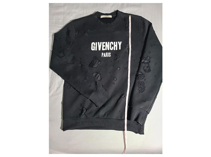 Givenchy Paris Distressed Sweatshirt Schwarz - Ansicht 4