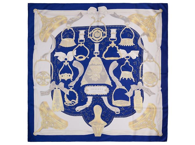 Hermès Accessorio HERMES in Seta Blu - 103822 - vista 2