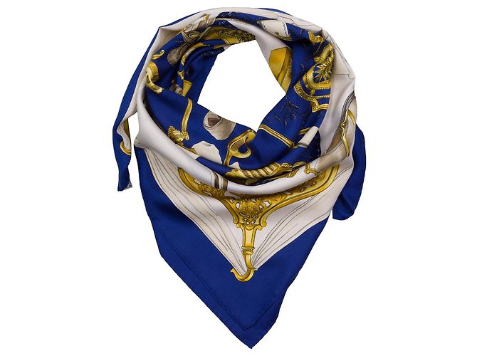 Hermès Accessorio HERMES in Seta Blu - 103822 - vista 3