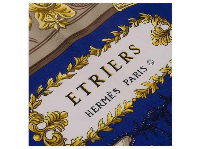 Hermès Accessorio HERMES in Seta Blu - 103822 - vista 4