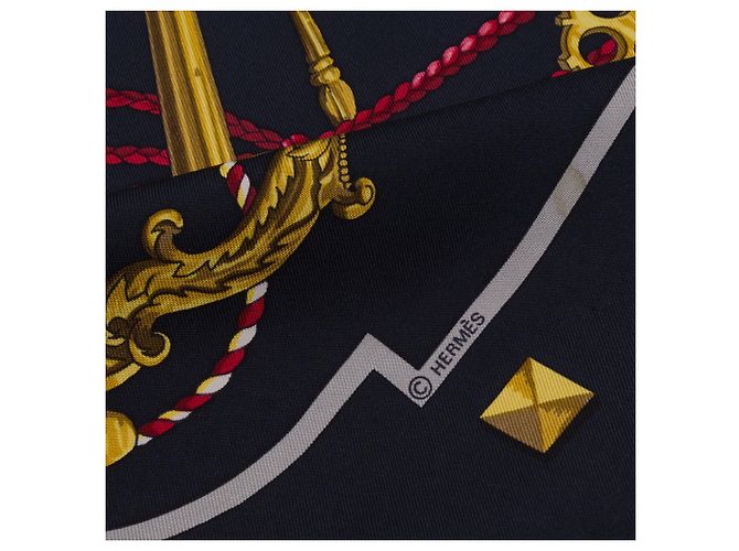Hermès Accessorio HERMES in Seta Nero - 103821 - vista 4