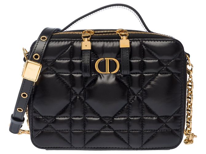Borsa DIOR Dior Caro in Pelle Nera - 103830 Nero - vista 3