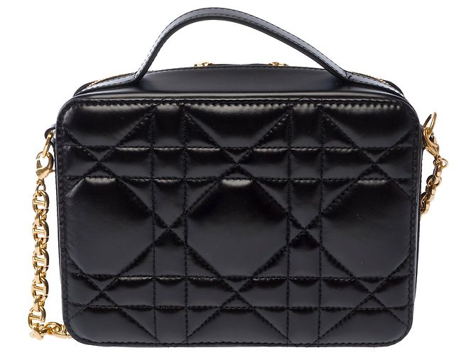 Borsa DIOR Dior Caro in Pelle Nera - 103830 Nero - vista 4