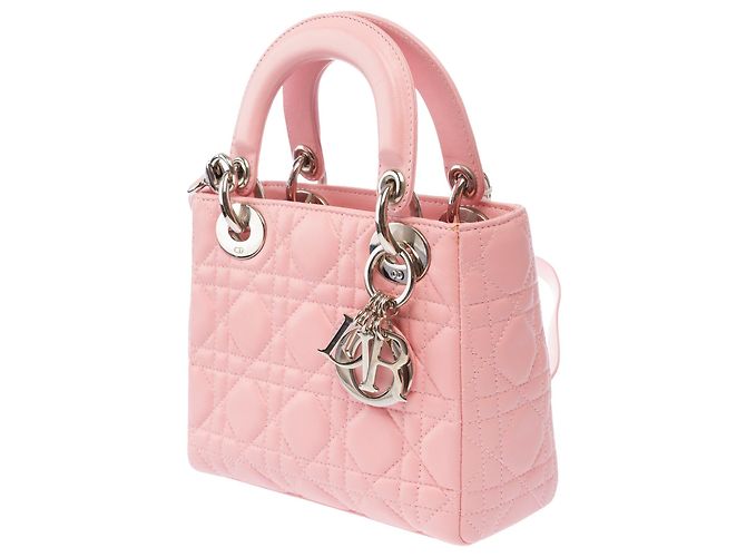 Borsa DIOR Lady Dior in Pelle Rosa - 103858 - vista 5