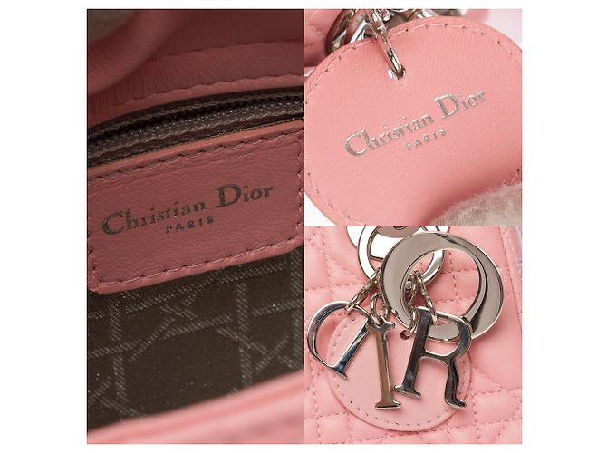 Borsa DIOR Lady Dior in Pelle Rosa - 103858 - vista 7
