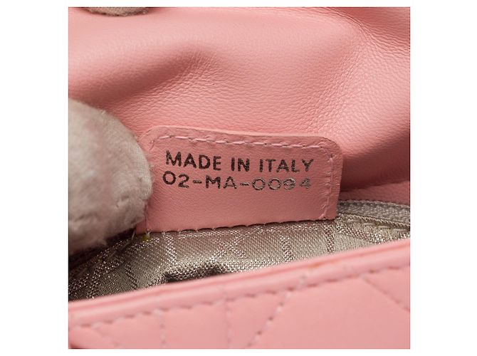 Borsa DIOR Lady Dior in Pelle Rosa - 103858 - vista 8
