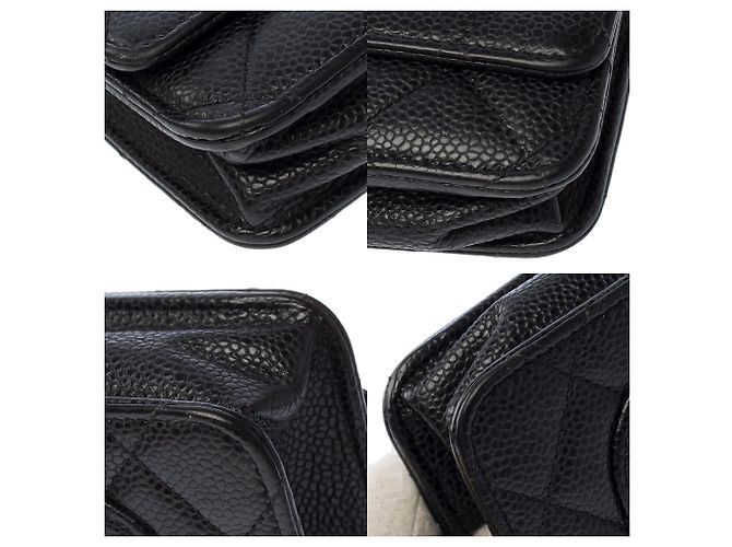 Borsa CHANEL Wallet on Chain in Pelle Nera - 103855 Nero - vista 11
