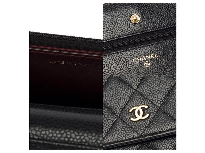 Borsa CHANEL Wallet on Chain in Pelle Nera - 103855 Nero - vista 6