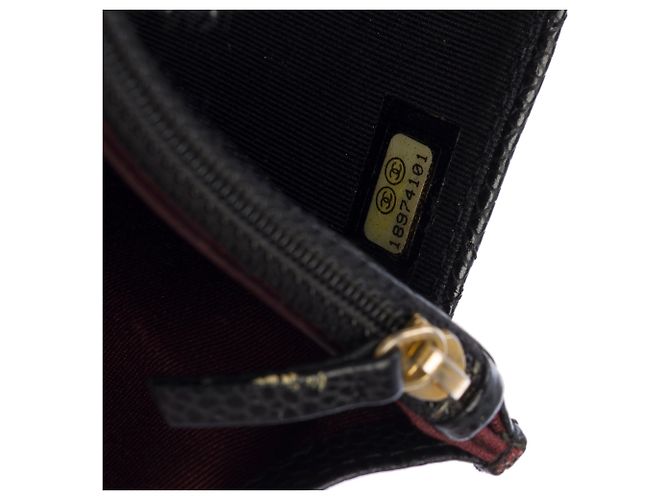 Borsa CHANEL Wallet on Chain in Pelle Nera - 103855 Nero - vista 7