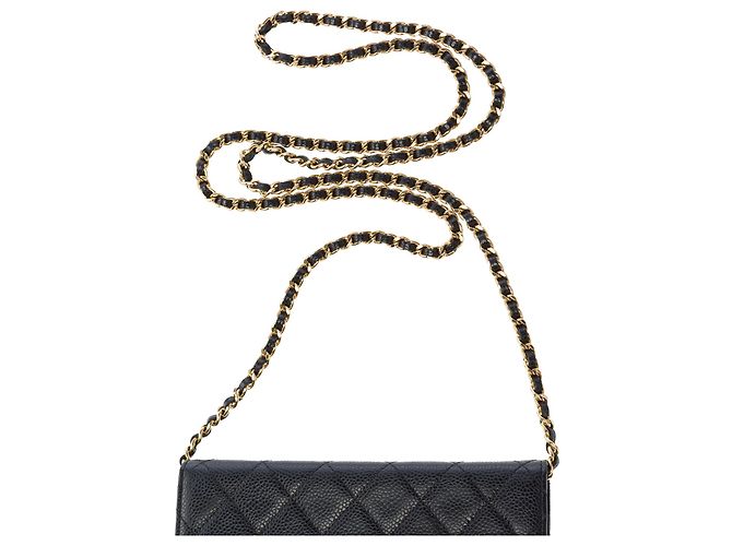 Borsa CHANEL Wallet on Chain in Pelle Nera - 103855 Nero - vista 9
