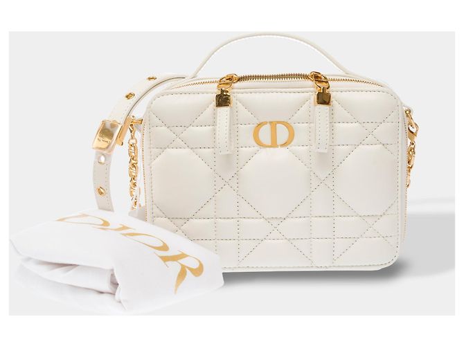 Borsa DIOR Dior Caro in Pelle Bianca - 103829 Bianco - vista 2