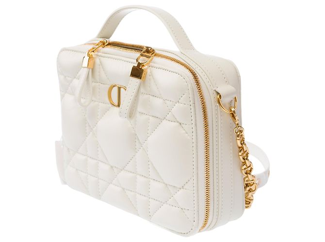 Borsa DIOR Dior Caro in Pelle Bianca - 103829 Bianco - vista 5