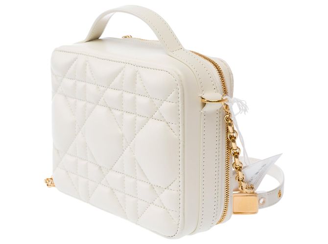 Borsa DIOR Dior Caro in Pelle Bianca - 103829 Bianco - vista 6