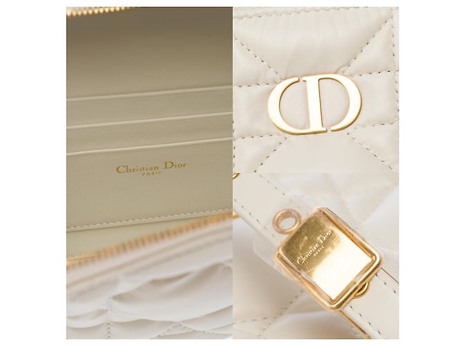 Borsa DIOR Dior Caro in Pelle Bianca - 103829 Bianco - vista 7