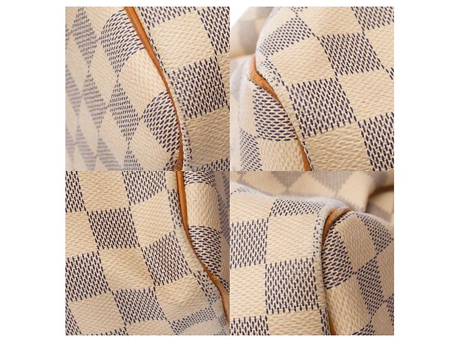 Borsa LOUIS VUITTON Speedy in Tela Bianca - 103849 Bianco - vista 11