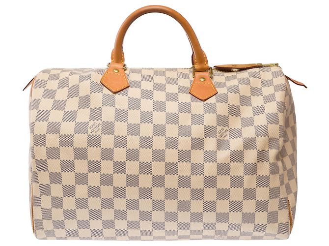 Borsa LOUIS VUITTON Speedy in Tela Bianca - 103849 Bianco - vista 2