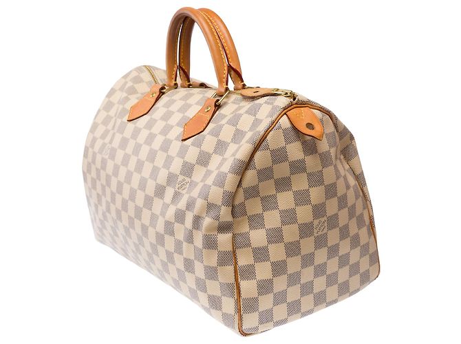Borsa LOUIS VUITTON Speedy in Tela Bianca - 103849 Bianco - vista 4