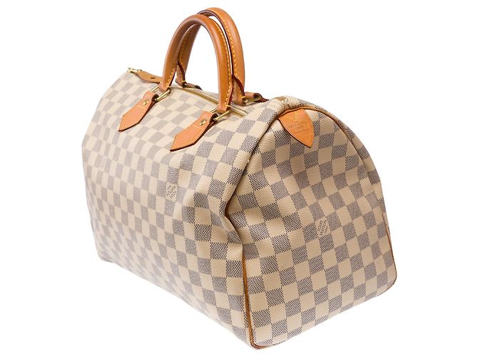 Borsa LOUIS VUITTON Speedy in Tela Bianca - 103849 Bianco - vista 5