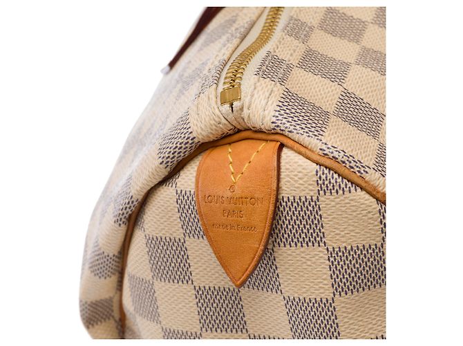 Borsa LOUIS VUITTON Speedy in Tela Bianca - 103849 Bianco - vista 6