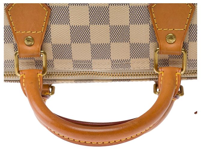 Borsa LOUIS VUITTON Speedy in Tela Bianca - 103849 Bianco - vista 9