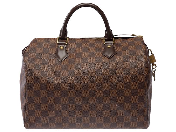 Borsa LOUIS VUITTON Speedy in Tela Marrone - 103848 - vista 2