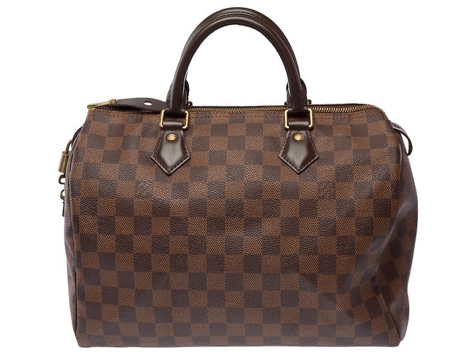 Borsa LOUIS VUITTON Speedy in Tela Marrone - 103848 - vista 3