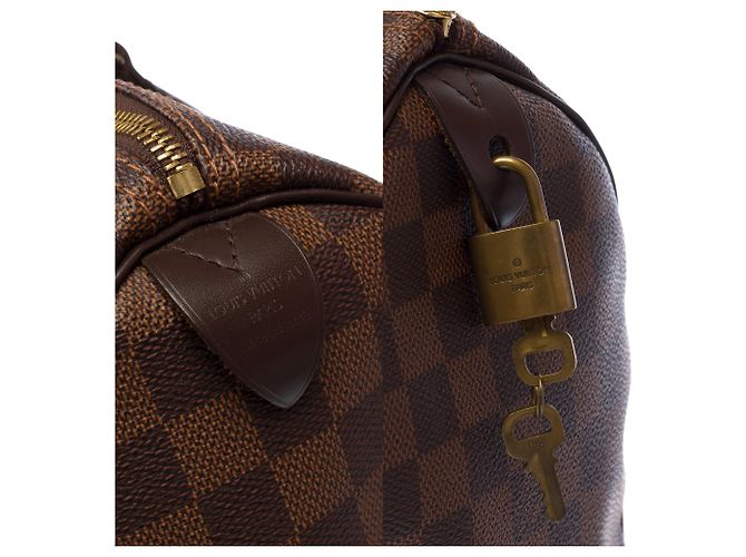Borsa LOUIS VUITTON Speedy in Tela Marrone - 103848 - vista 6