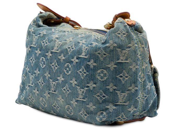 Blue Louis Vuitton Monogram Denim Baggy PM Schultertasche Blau - Ansicht 2