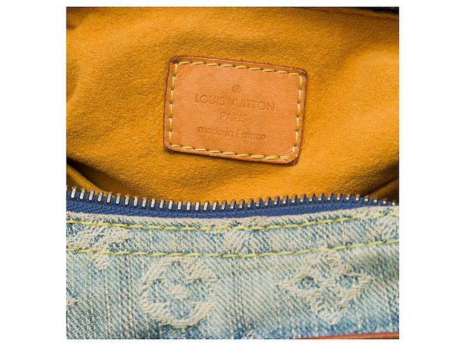 Blue Louis Vuitton Monogram Denim Baggy PM Schultertasche Blau - Ansicht 5