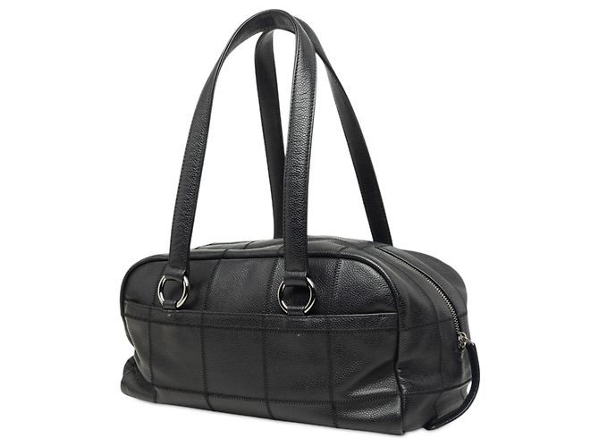 Borsa a tracolla Chanel Chocolate Bar Caviar Nera Nero - vista 2