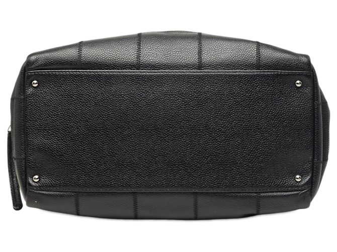 Borsa a tracolla Chanel Chocolate Bar Caviar Nera Nero - vista 3