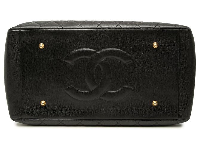 Borsa Shopping Chanel Grand CC Caviar Timeless XL Nera Nero - vista 3