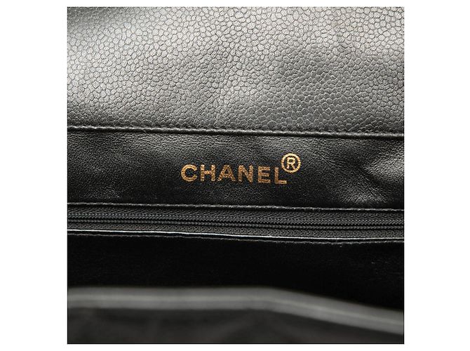 Borsa Shopping Chanel Grand CC Caviar Timeless XL Nera Nero - vista 5