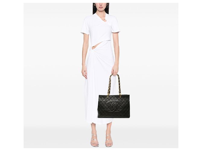 Borsa Shopping Chanel Grand CC Caviar Timeless XL Nera Nero - vista 6