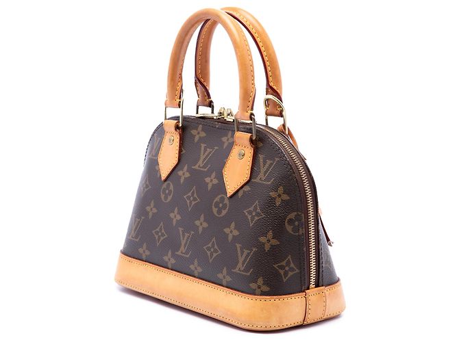 Borsa Satchel Louis Vuitton Monogram Alma BB Marrone - vista 2