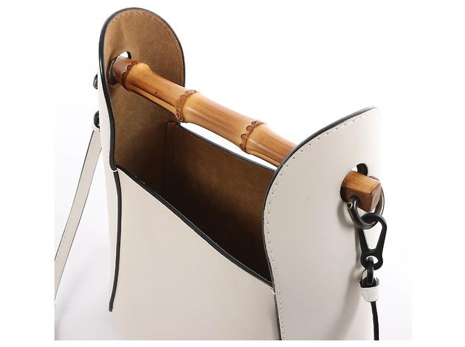 Borsa a mano 2Way in pelle LOEWE Bamboo Buckets in White Beige - vista 5
