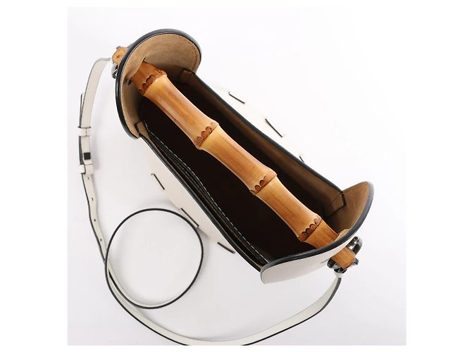 Borsa a mano 2Way in pelle LOEWE Bamboo Buckets in White Beige - vista 6