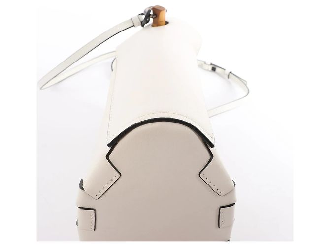 Borsa a mano 2Way in pelle LOEWE Bamboo Buckets in White Beige - vista 9